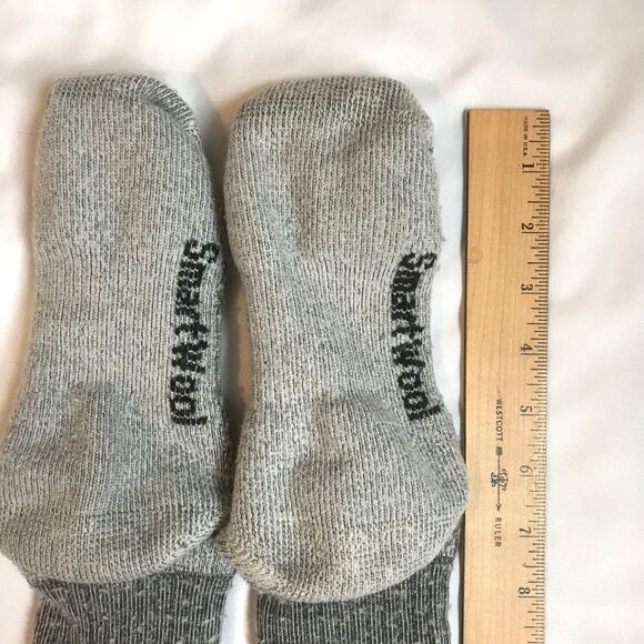 Smartwool Socks Gray Heavy Duty Hiking Hunting Work Crew Mountaineering - Picture 4 of 6